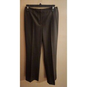 Lafayette 148 New York Women Brown Wool Blend Dress Pants Creased Pleated Size 4